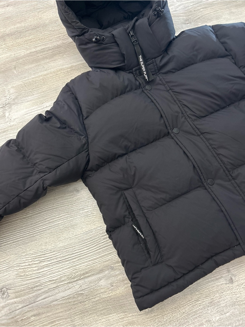 Aritzia The Super Puff Small Down Puffer Hooded Jacket Climate Lab Black